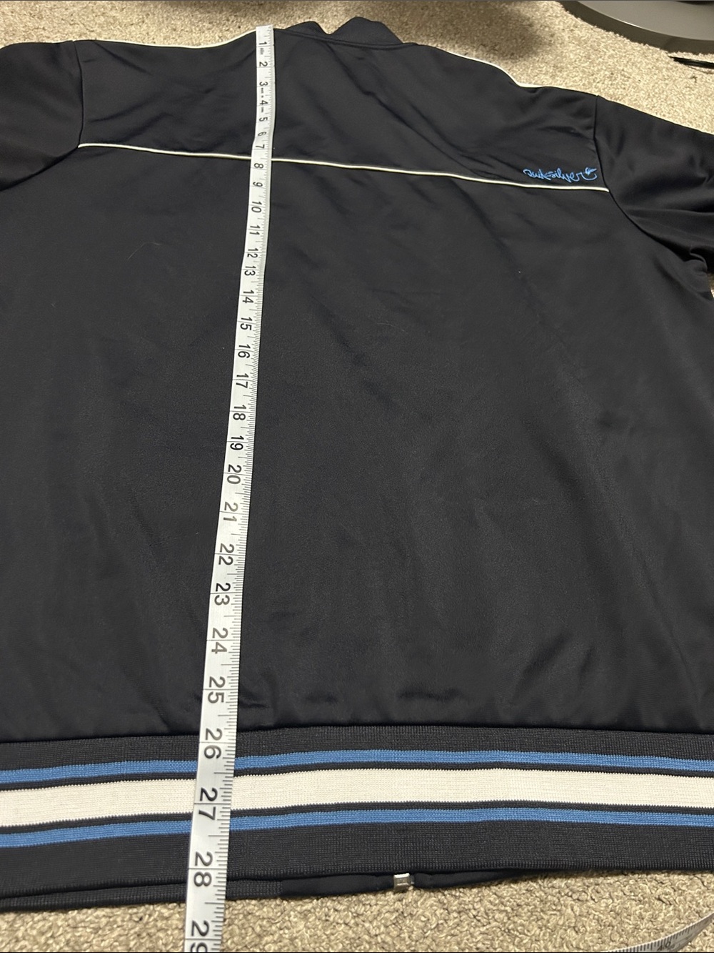 2000s Quiksilver Blue Zip Up Track Jacket Mens Medium Y2K - Picture 7 of 8